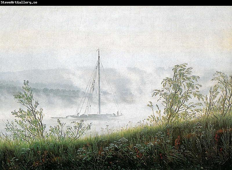 Caspar David Friedrich Elbschiff im Fruhnebel